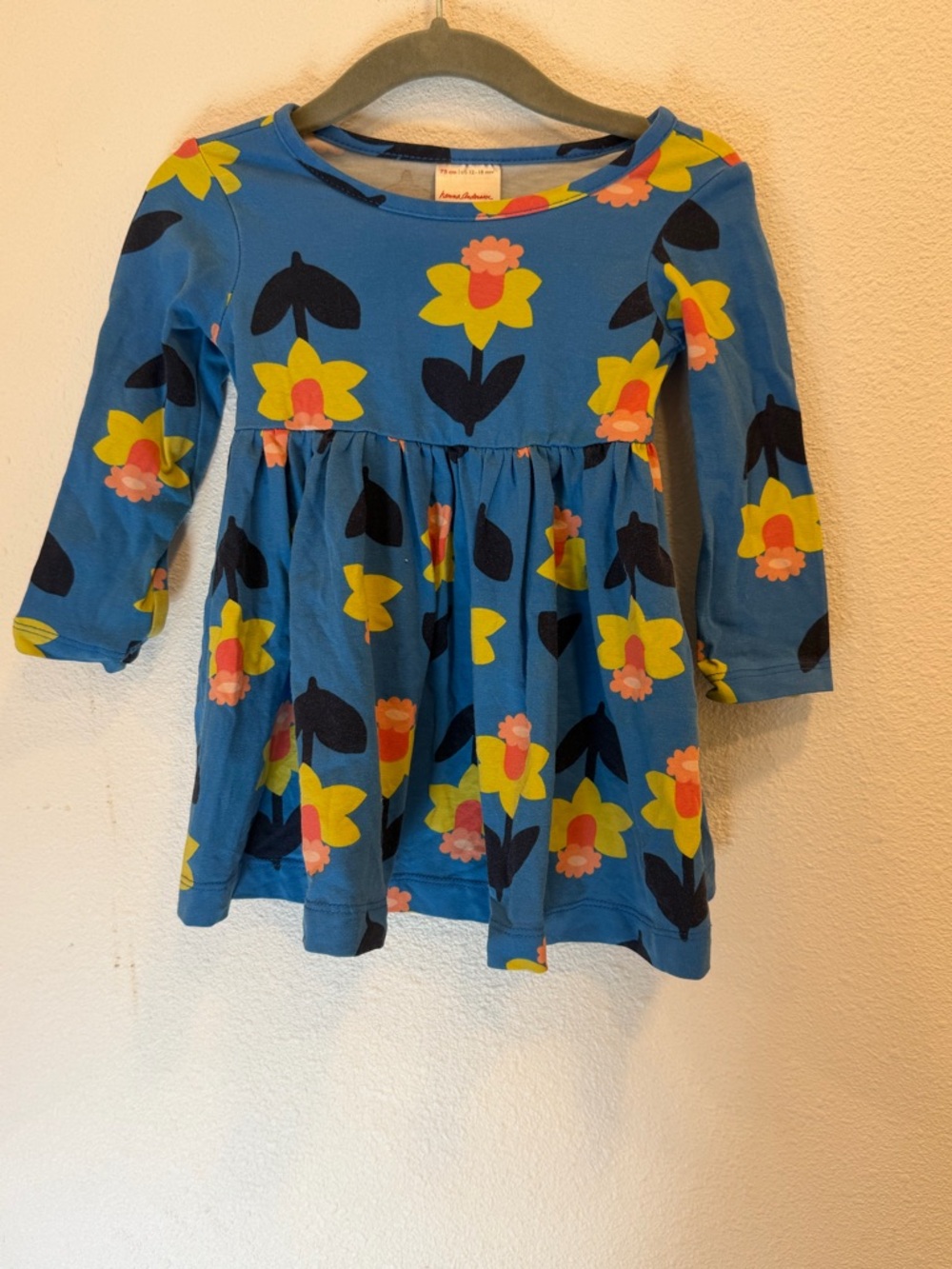Hanna Andersson Blue Floral Long-Sleeve Twirl Dress